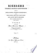 Ricerche storico-critico-scientifiche sulle origini, scoperte, invenzioni e perfezionamenti fatti nelle lettere, nelle arti e nelle scienze ... Opera dell'abate Giacinto Amati ... Tomo 1. \-5.!