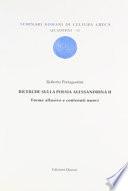 Ricerche sulla poesia alessandrina II