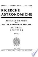 Richerche astronomiche