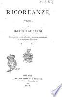 Ricordanze versi di Mario Rapisardi