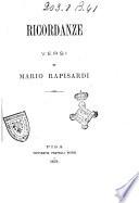 Ricordanze versi Mario Rapisardi
