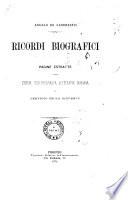 Ricordi biografici pagine estratte dalla storia contemporanea letteraria italiana in servigio della gioventù Angelo De Gubernatis