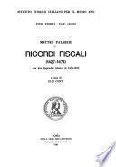 Ricordi fiscali (1427-1474)