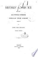 Ricordi logistici dedicati agli ufficiali superiori delle tre armi compilati dal comm. Carlo Migliara