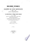 Ricordi Storici dal Cino Rinuccini dal 1282 - 1460 colla continuazione di Alamaño e Neri suoi figlio fino al 1506
