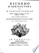 Ricordo d'agricoltura di M. Camillo Tarello
