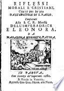Riflessi morali e cristiani, cauati per lo più dall'Epistole di S. Paolo. Consecrati alla s.c.r. maestà dell'imperatrice Eleonora da Madalena Hommetz, Patina