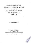 Riflessioni antiquarie sulle Sculture Capitoline