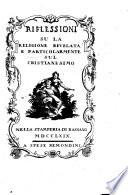 Riflessioni su la religione rivelata e particolarmente sul cristianesimo