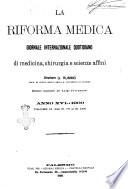 Riforma medica giornale internazionale quotidiano di medicina, chirurgia, farmacia, veterinaria e scienze affini