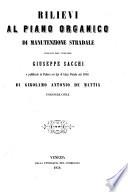 Rilievi al piano organico di manutenzione stradale proposto da Giuseppe Sacchi e pubblicato ... coi tipi ... 1854
