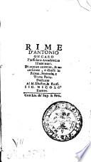 Rime d'Antonio Ongaro l'Affidato accademico Illuminato