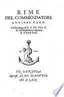 Rime del Commendatore Annibal Caro