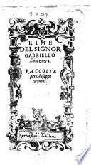 Rime del signor Gabriello Chiabrera, raccolte per Giuseppe Pauoni