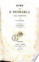 Rime di F. Petrarca col commento di G. Biagioli