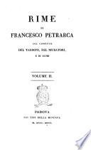 Rime di Francesco Petrarca col comento del Tassoni, del Muratori, e di altri. Volume 1. -2.!