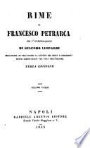 Rime di Francesco Petrarca, con l'interpretazione di G. Leopardi