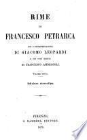 Rime di Francesco Petrarca