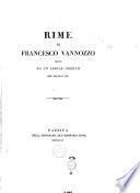 Rime di Francesco Vannozzo tratte da un codice inedito del secolo 14