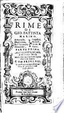 Rime Di Gio. Battista Marino
