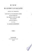 Rime di Guido Cavalcanti