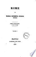 Rime di Maria Giuseppa Guacci