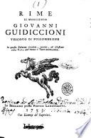 Rime di monsignor Giovanni Guidiccioni