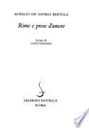 Rime e prose d'amore