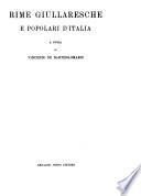 Rime giullaresche e popolari d'Italia