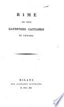 Rime, - Milano, Giov. Silvestri 1821