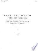 Rime ... per la gloriosa vittoria contra Turchi