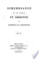 Rimembranze di un Viaggio in Oriente