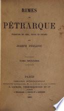 Rimes de Pétrarque