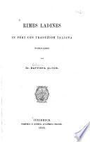 Rimes ladines in pért con traduzion taliana