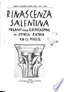 Rinascenza salentina organo della R. Deputazione di storia patria per le Puglie