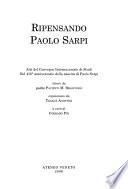 Ripensando Paolo Sarpi