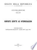 Riposte scritte ad interrogazioni