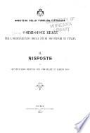 Risposte al questionario diffuso con circolare 27 marzo 1906