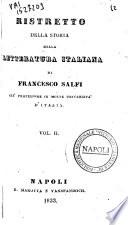 Ristretto della storia della letteratura italiana di Francesco Salfi