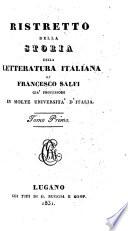 Ristretto della storia della letteratura italiana