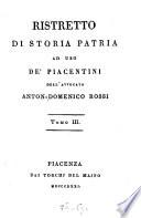 Ristretto di storia patria ad uso de'Piacentini, Volume 3