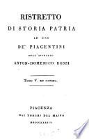 Ristretto di storia patria ad uso de'Piacentini, Volume 5