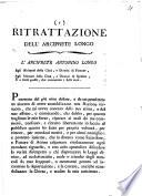 Ritrattazione dell'arciprete Longo. -_(Roma presso Francesco e Felice Lazzarini, 1814)