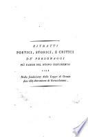 Ritratti poetici, storici, e critici de' personaggi piu famosi nell'Antico e Nuovo Testamento delineati in tre tomi dall' Ab. Marco Mastrofini ... Tomo 1. (-3.)