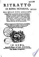 Ritratto di Roma moderna, nel quale sono effigiati chiese, corpi sancti, reliquie... Distinto in sei giornate da diuersi autori...