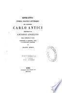 Ritratto storico politico letterario del marchese Carlo Antici