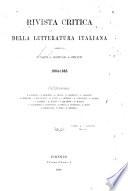 Rivista critica della letteratura italiana