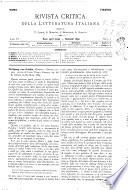 Rivista critica della letteratura italiana