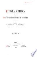 Rivista critica delle scienze giuridiche e sociali