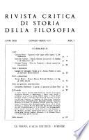 Rivista critica di storia della filosofia